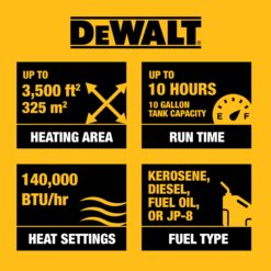 DEWALT 140000 -BTU Forced Air Kerosene Multi-fuel Construction Heater