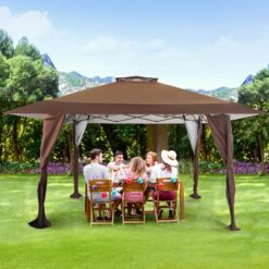 Sunshine Valley 13-ft x 13-ft Square Brown Pop-up canopy