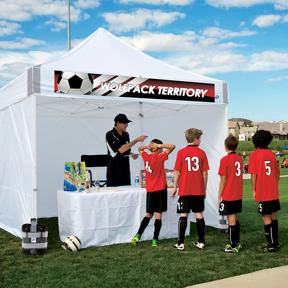 E-Z UP 10-ft x 10-ft Square White Pop-up canopy
