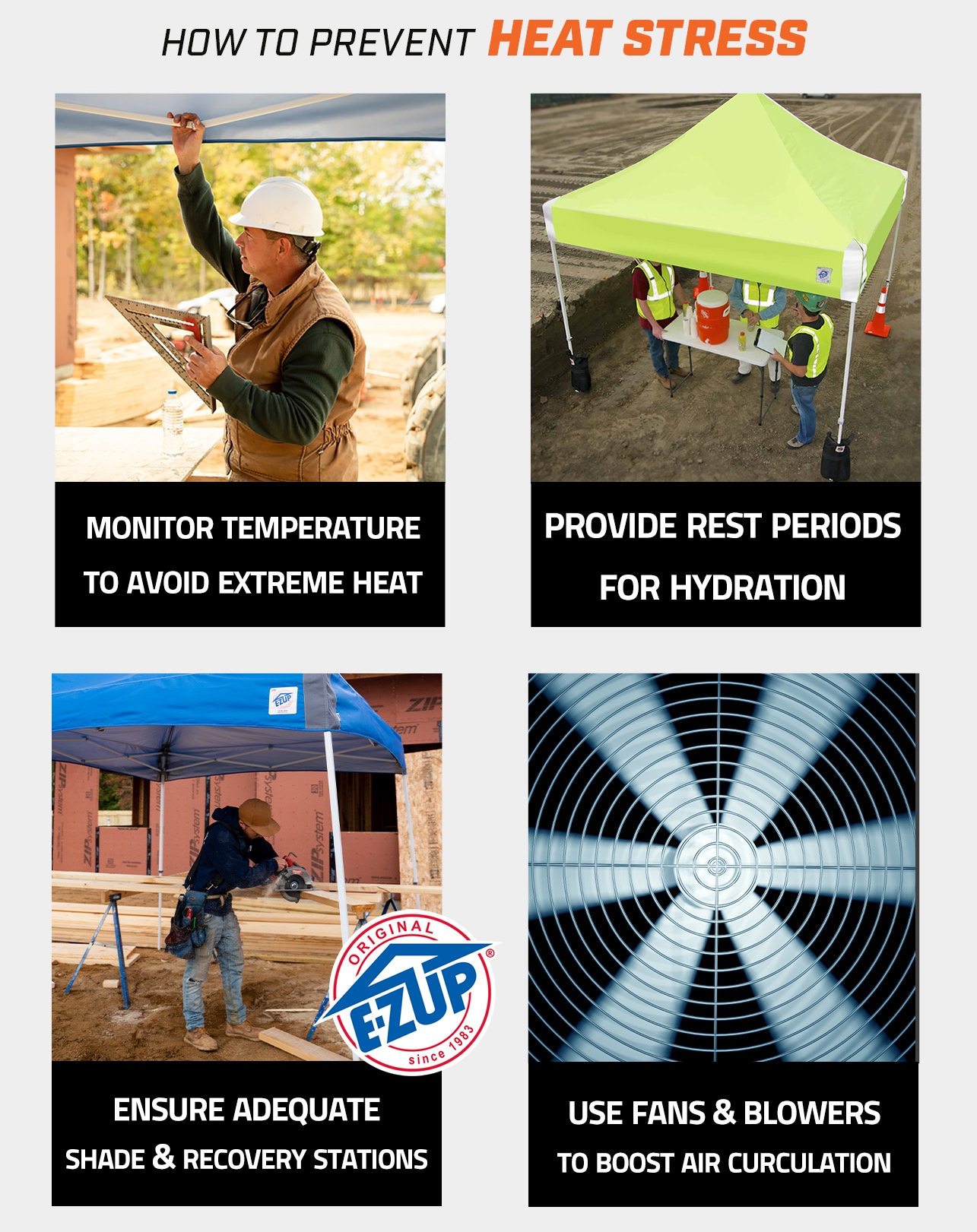 E-Z UP 10-ft x 10-ft Square White Pop-up canopy