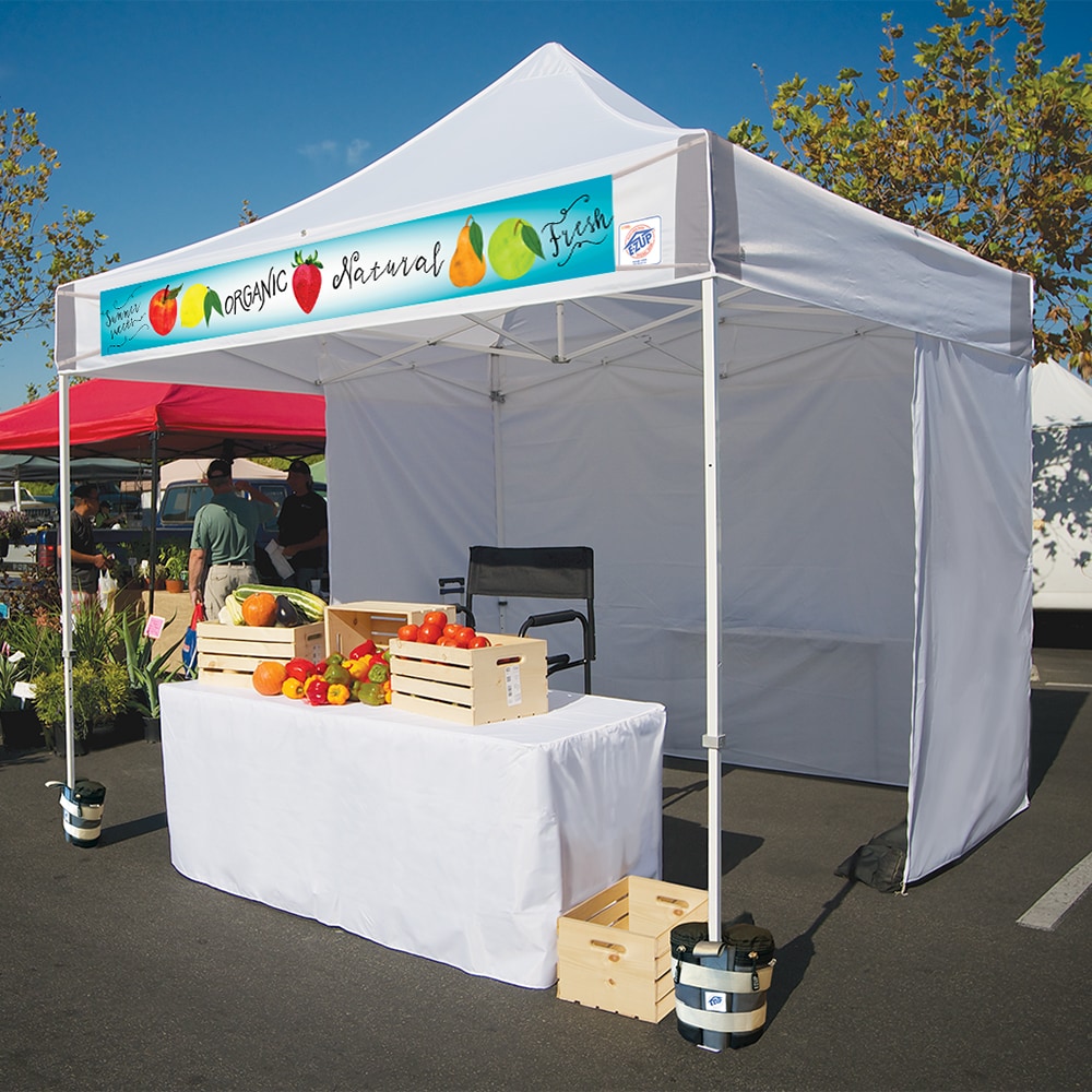 E-Z UP 10-ft x 10-ft Square White Pop-up canopy