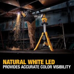 DEWALT 20-volt max 3000 -Lumens LED Battery-operated Rechargeable Stand Work Light 1 -Batteries Included