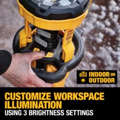DEWALT 20-volt max 3000 -Lumens LED Battery-operated Rechargeable Stand Work Light 1 -Batteries Included