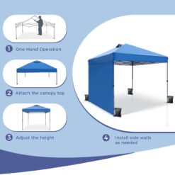 Sunshine Valley 10-ft x 10-ft Square Blue Pop-up canopy