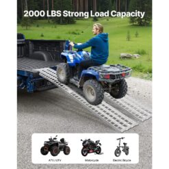 SVOPES 1.48-ft x 10-ft 2000-lb Capacity Arched Folding Loading Ramp