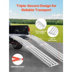 SVOPES 1.48-ft x 10-ft 2000-lb Capacity Arched Folding Loading Ramp