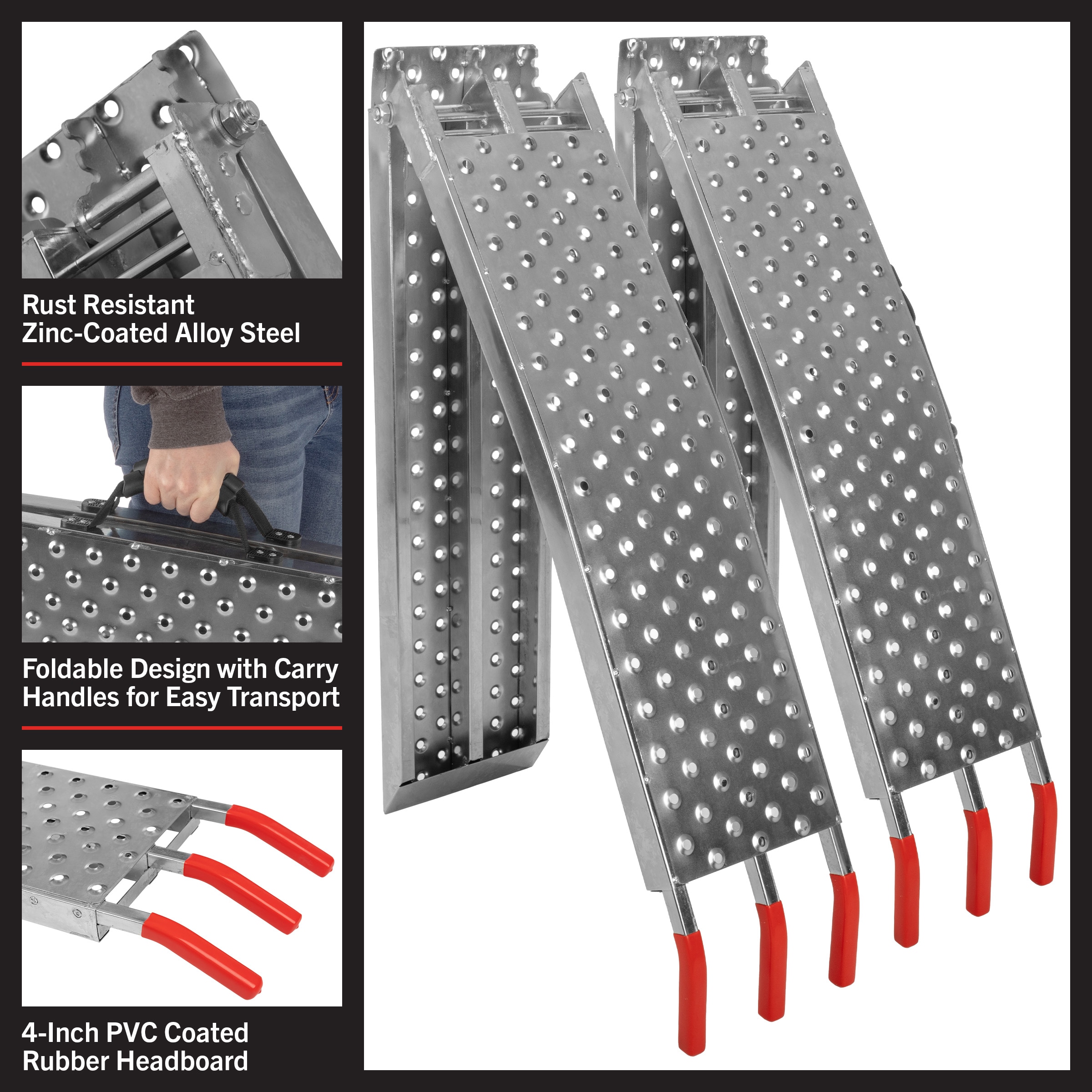 Stalwart 0.73-ft x 5.7-ft 2200-lb Capacity Arched Folding Loading Ramp