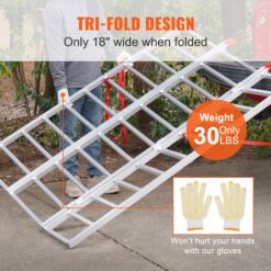 SVOPES 4.5-ft x 6.4-ft 1500-lb Capacity Folding Loading Ramp