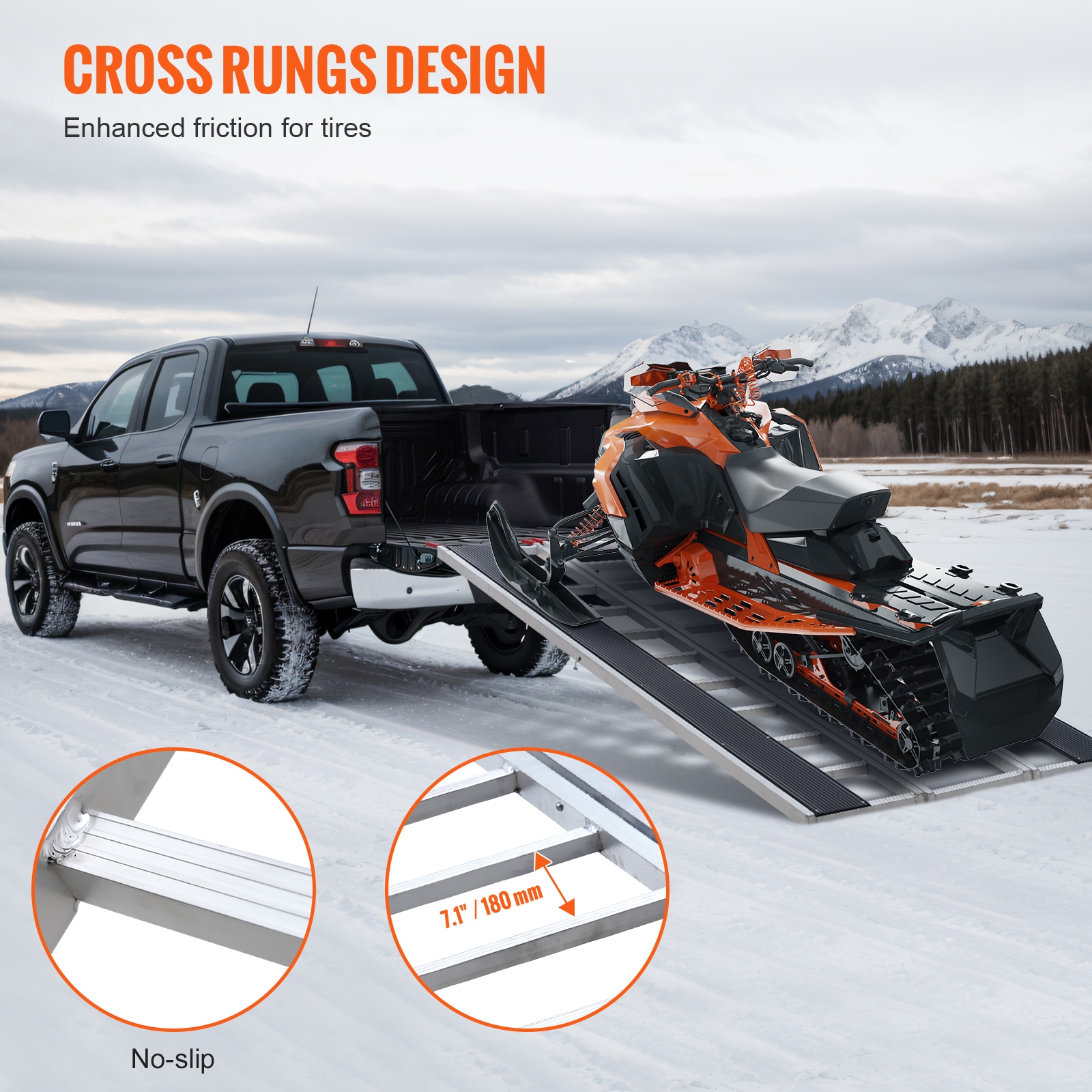 SVOPES 4.51-ft x 7.08-ft 1500-lb Capacity Folding Loading Ramp