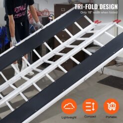 SVOPES 4.51-ft x 7.08-ft 1500-lb Capacity Folding Loading Ramp