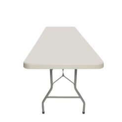 Hampden Furnishings 2.5-ft x 8-ft Indoor or outdoor Rectangle Polypropylene Gray Folding dining table 12 -Person