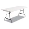 Alera 65600 Platinum Folding Table - 72 inches x 30 inches Rectangular Resin Design