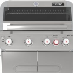Monument Mesa 415BZ Stainless Steel 4 -Burner Liquid Propane Gas Grill 1 -Side Burner