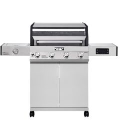 Monument D405 Stainless Steel 4 -Burner Liquid Propane Gas Grill 1 -Side Burner