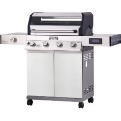 Monument D405 Stainless Steel 4 -Burner Liquid Propane Gas Grill 1 -Side Burner