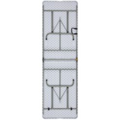 Flash Furniture 2.42-ft x 8-ft Fold-in-Half Indoor Rectangle Plastic White Adjustable Height Folding banquet table 10 -Person