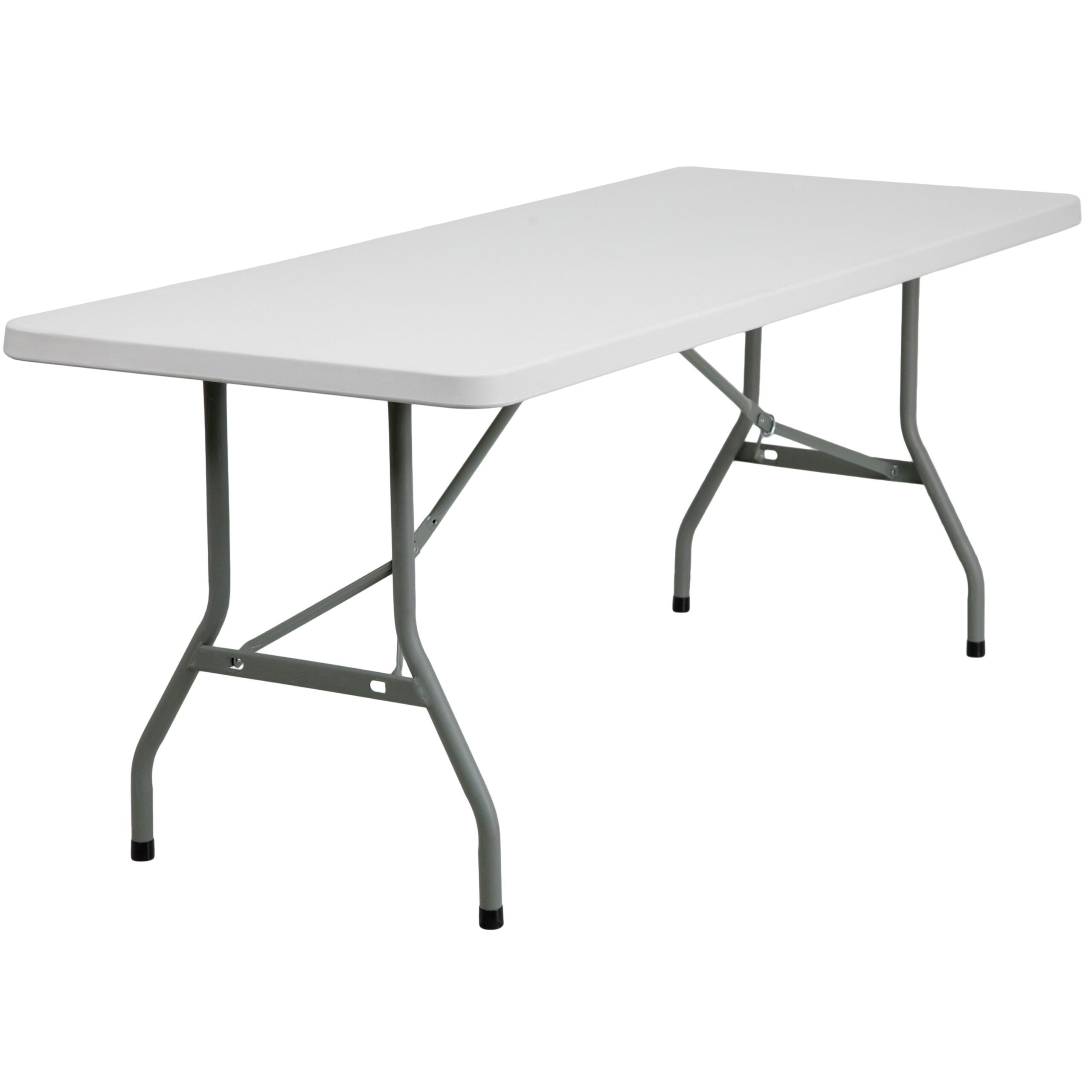 Flash Furniture 2.5-ft x 6-ft Indoor Rectangle Plastic White Folding banquet table 8 -Person