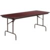 Flash Furniture 2.5-ft x 6-ft Indoor Rectangle Composite Brown Folding banquet table 8 -Person