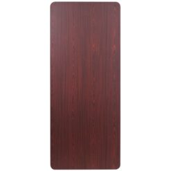 Flash Furniture 2.5-ft x 6-ft Indoor Rectangle Composite Brown Folding banquet table 8 -Person