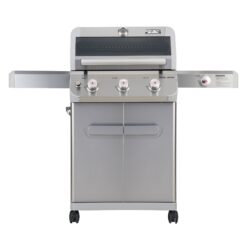 Monument Mesa 305 Stainless Steel 3 -Burner Liquid Propane Gas Grill 1 -Side Burner