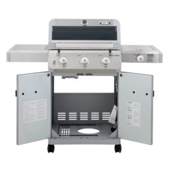 Monument Mesa 305 Stainless Steel 3 -Burner Liquid Propane Gas Grill 1 -Side Burner