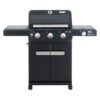 Monument Mesa 325 Matte Black 3 -Burner Liquid Propane Gas Grill 1 -Side Burner