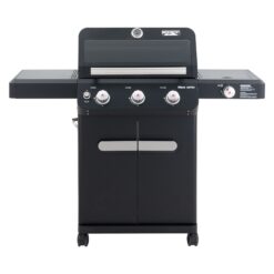 Monument Mesa 325 Matte Black 3 -Burner Liquid Propane Gas Grill 1 -Side Burner