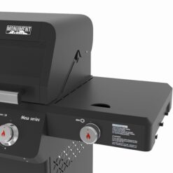 Monument Mesa 325 Matte Black 3 -Burner Liquid Propane Gas Grill 1 -Side Burner