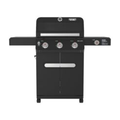 Monument Mesa 325 Matte Black 3 -Burner Liquid Propane Gas Grill 1 -Side Burner