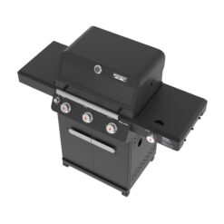 Monument Mesa 325 Matte Black 3 -Burner Liquid Propane Gas Grill 1 -Side Burner