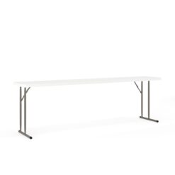 Flash Furniture 1.5-ft x 8-ft Indoor Rectangle Plastic White Folding banquet table 4 -Person