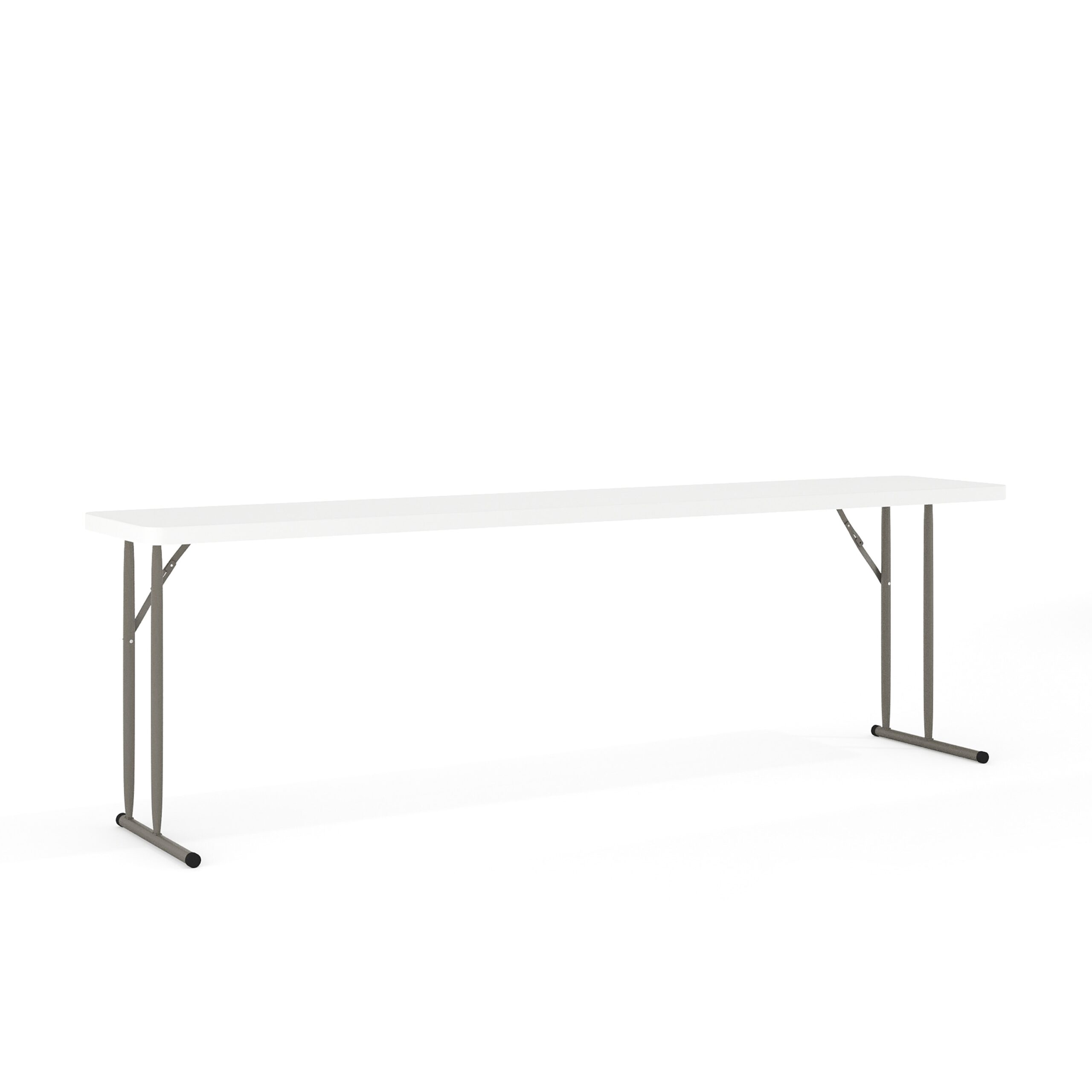 Flash Furniture 1.5-ft x 8-ft Indoor Rectangle Plastic White Folding banquet table 4 -Person