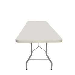 Hampden Furnishings 2.5-ft x 6-ft Indoor or outdoor Rectangle Plastic Gray Folding banquet table 8 -Person