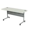 Hampden Furnishings 2-ft x 5-ft Indoor or outdoor Rectangle Polypropylene Gray Folding utility table 3 -Person
