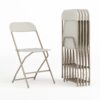 Flash Furniture 6 -Pack Beige Commercial/Residential Standard Folding Chair with Solid Seat ( Indoor )