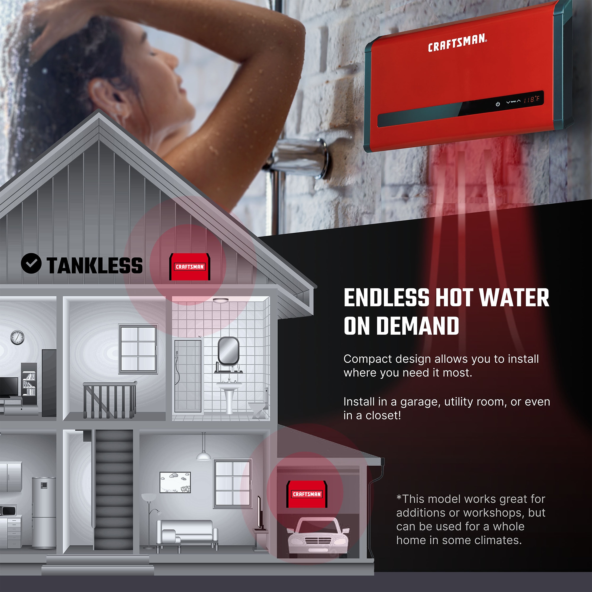 CRAFTSMAN Craftsman 36kw Pro-plus Multi Application Electric Tankless Water Heater