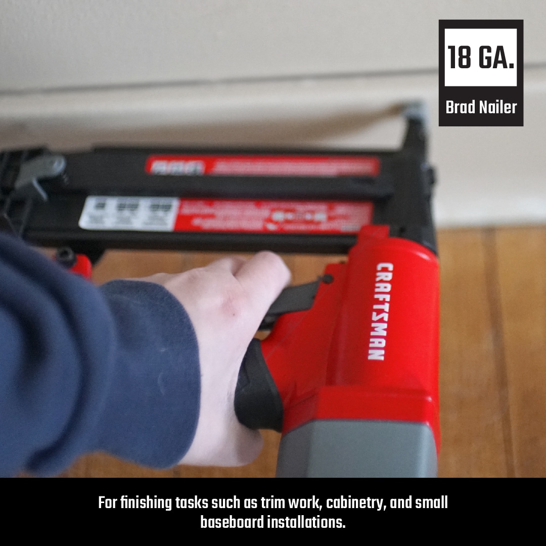 CRAFTSMAN 3 Nailers and 25' Hose Kit 6-Gallon Portable Electric 150 PSI Pancake Air Compressor with Accessories Included