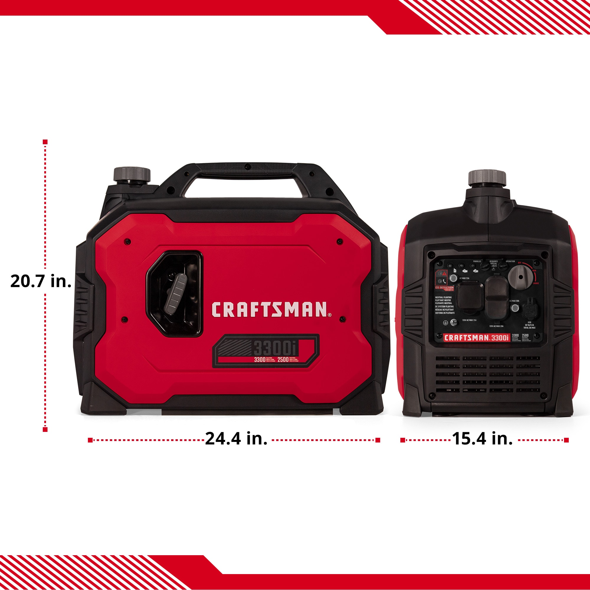 CRAFTSMAN 49 State 3300 -Watt Single Fuel (Gasoline) Inverter Generator