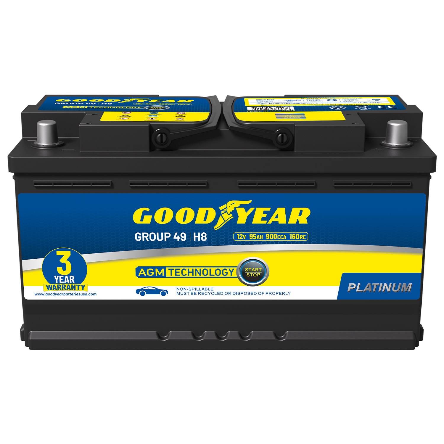Goodyear Rechargeable Sealed lead acid 12100 Backup power Batteries