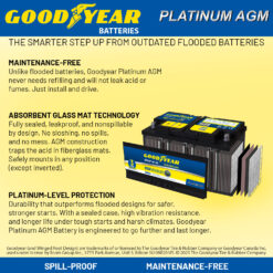 Goodyear Rechargeable Sealed lead acid 12100 Backup power Batteries