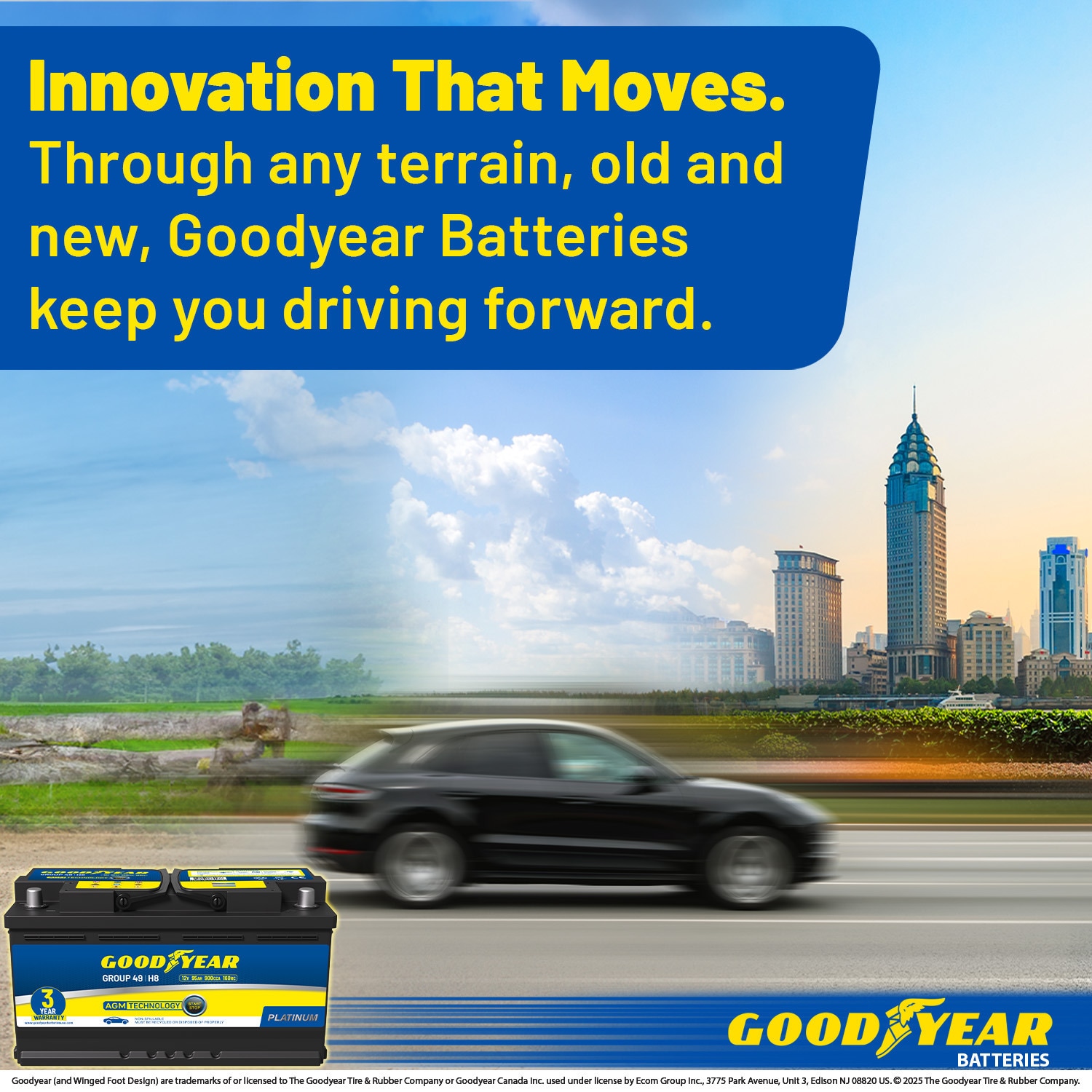Goodyear Rechargeable Sealed lead acid 12100 Backup power Batteries