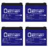 Mighty Max Battery 12V 35Ah GEL for Kangaroo TG-31 Golf Cart Rechargeable Sealed GEL 12350 Backup power Batteries 4 -Pack