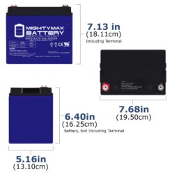 Mighty Max Battery 12V 35Ah GEL for Kangaroo TG-31 Golf Cart Rechargeable Sealed GEL 12350 Backup power Batteries 4 -Pack