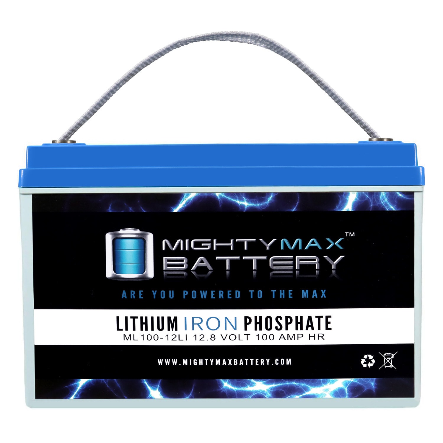 Mighty Max Battery 12V 100AH Lithium Battery for Trolling Motor Rechargeable Lithium 121000 Backup power Batteries