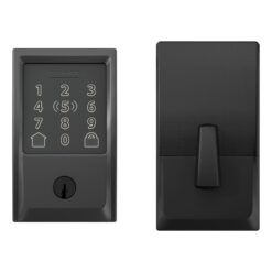 Schlage Encode Plus Century Matte Black Smart Wi-Fi and Bluetooth Touchscreen Keypad Electronic Deadbolt Lock