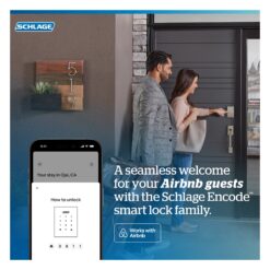 Schlage Encode Plus Century Matte Black Smart Wi-Fi and Bluetooth Touchscreen Keypad Electronic Deadbolt Lock