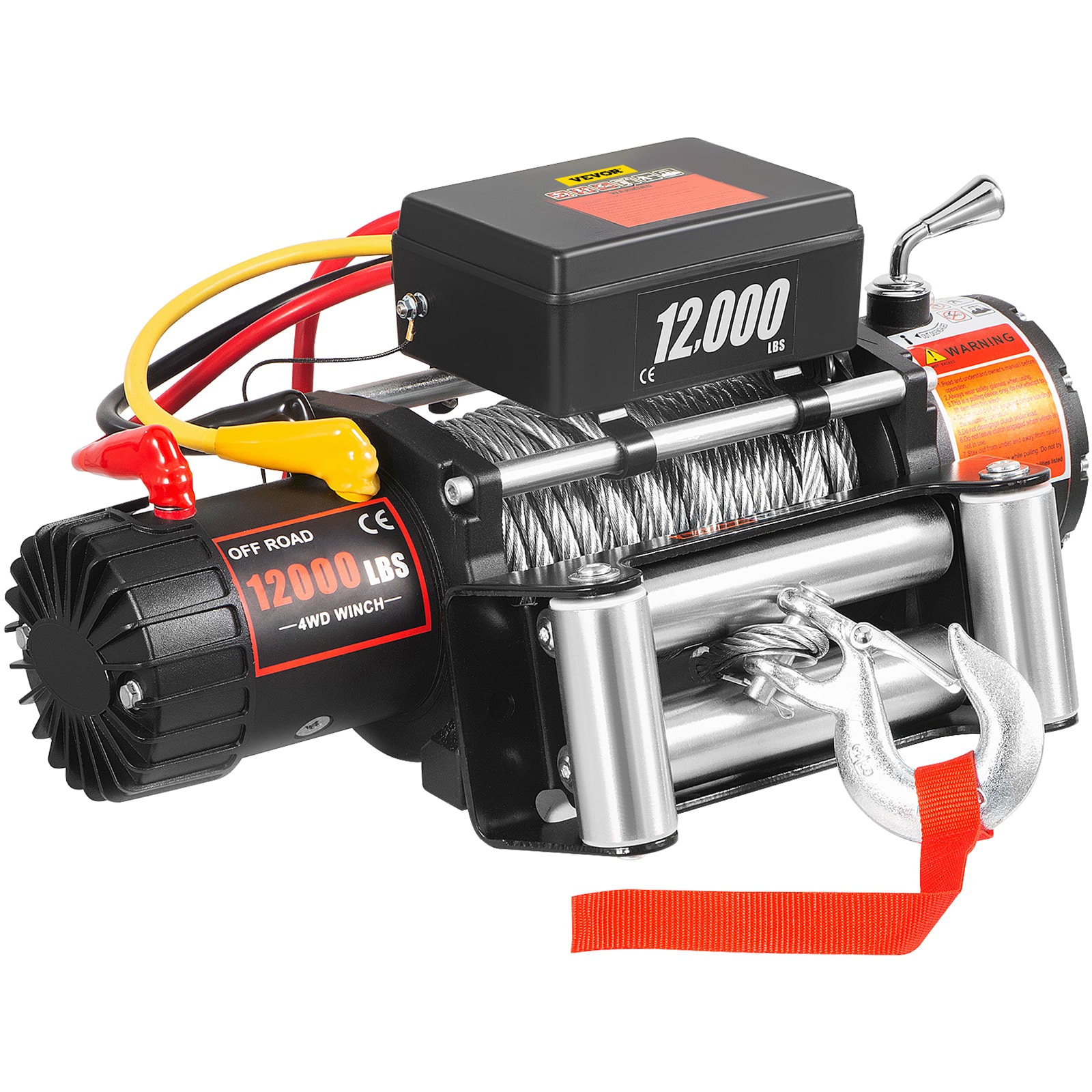 VEVOR 12000-lb 85.0-ft Aluminum Winch Rope 7.5 -HP Motor