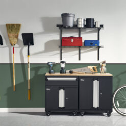 ClosetMaid ProGarage 26.8-in W x 32.7-in H x 18-in D Freestanding Steel Garage Cabinet in Black