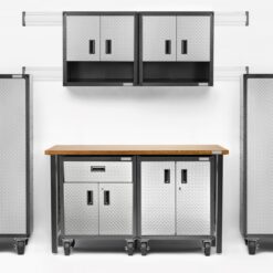 Gladiator Ready-to-Assemble 3/4 Door Wall GearBox 28-in W x 28-in H x 12-in D Wall-mounted Steel Garage Cabinet in Gray