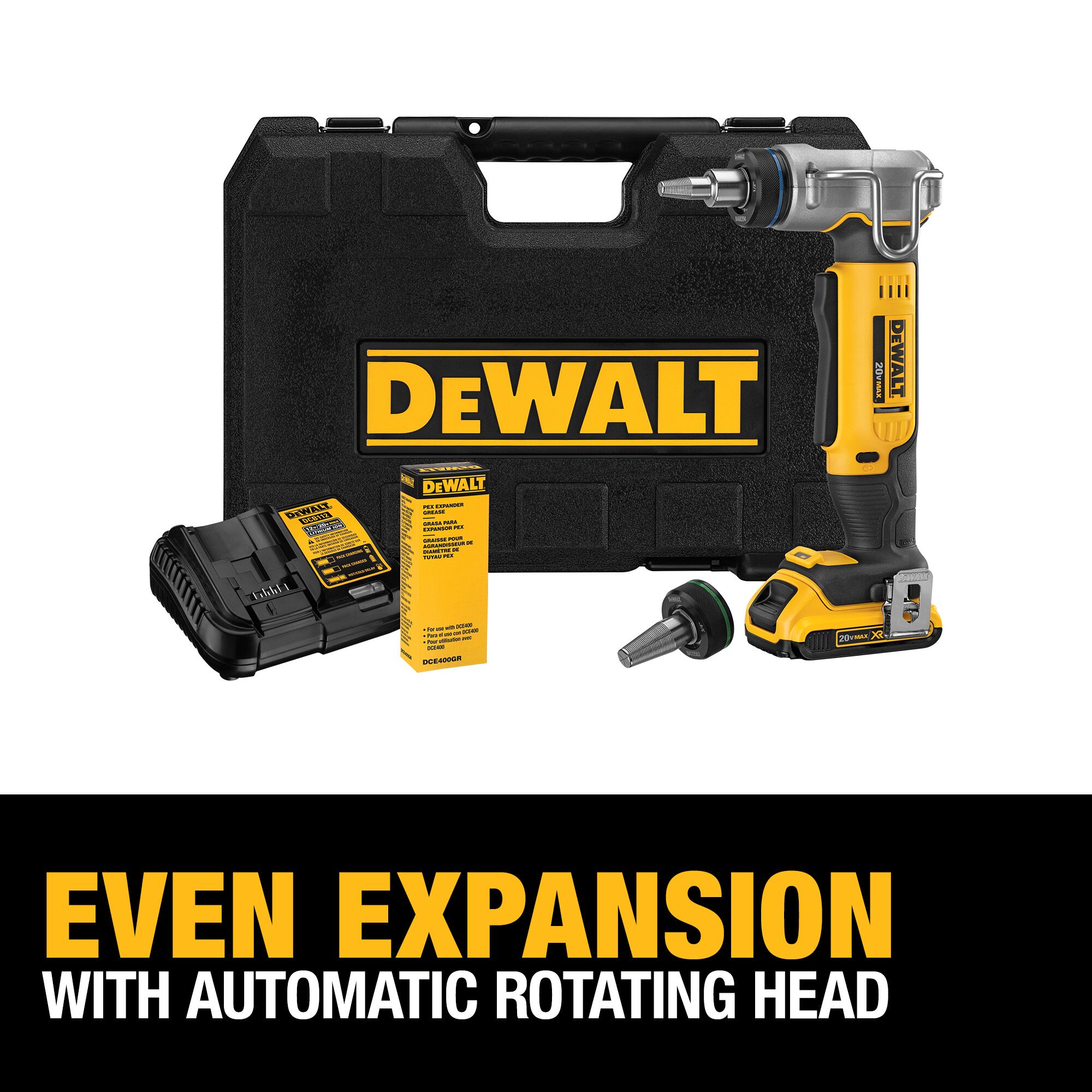 DEWALT 20V MAX PEX Expansion Tool Kit (1/2-in and 3/4-in)